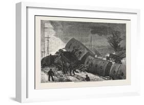 The Double Collision on the Great Northern Railway-null-Framed Giclee Print