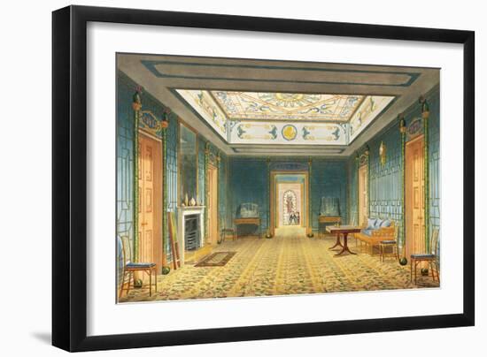 The Double Lobby or Gallery (South) Above the Corridor from Views of the Royal Pavilion, Brighton…-John Nash-Framed Giclee Print