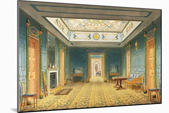 The Double Lobby or Gallery (South) Above the Corridor from Views of the Royal Pavilion, Brighton…-John Nash-Mounted Giclee Print