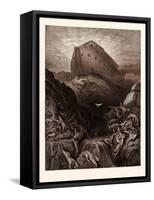 The Dove Sent Forth from the Ark-Gustave Dore-Framed Stretched Canvas