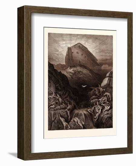 The Dove Sent Forth from the Ark-Gustave Dore-Framed Giclee Print