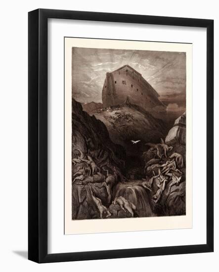 The Dove Sent Forth from the Ark-Gustave Dore-Framed Giclee Print