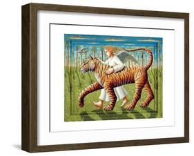 The Dove, the Tiger and the Angel, 2007-PJ Crook-Framed Giclee Print