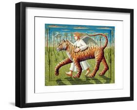 The Dove, the Tiger and the Angel, 2007-PJ Crook-Framed Giclee Print