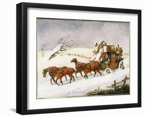 The Dover to London Coach: in Winter-Henry Thomas Alken-Framed Giclee Print