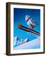 The Downhill Race-Cindy Thornton-Framed Art Print