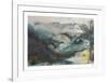 The Downs from Duncton Pastel-Tuema Pattie-Framed Limited Edition