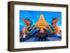 The Dragon in Temple Wat Hyua Pla Kang (Chinese Temple) Chiang Rai, Asia Thailand-apiguide-Framed Photographic Print