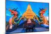 The Dragon in Temple Wat Hyua Pla Kang (Chinese Temple) Chiang Rai, Asia Thailand-apiguide-Mounted Photographic Print