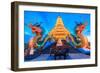 The Dragon in Temple Wat Hyua Pla Kang (Chinese Temple) Chiang Rai, Asia Thailand-apiguide-Framed Photographic Print