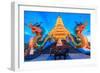 The Dragon in Temple Wat Hyua Pla Kang (Chinese Temple) Chiang Rai, Asia Thailand-apiguide-Framed Photographic Print