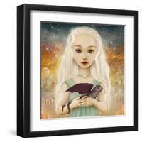 The Dragon Princess-Meluseena-Framed Art Print