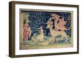 The Dragons Vomiting Frogs, No.62 from The Apocalypse of Angers, 1373-87-Nicolas Bataille-Framed Giclee Print