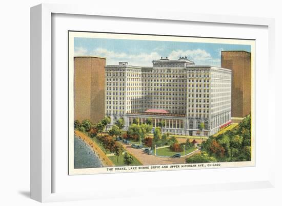 The Drake Hotel, Lake Shore Drive-null-Framed Art Print