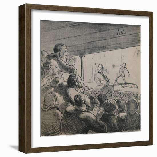 'The Drama', c.1860s,(1946)-Honore Daumier-Framed Giclee Print