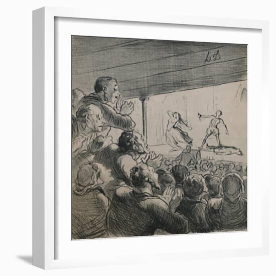 'The Drama', c.1860s,(1946)-Honore Daumier-Framed Giclee Print