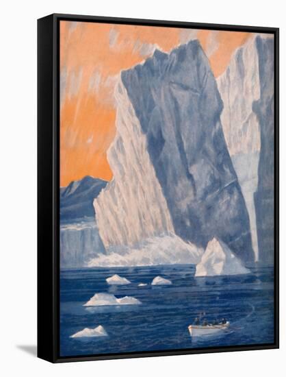 'The Dramatic Birth of a Giant Iceberg', 1935-Unknown-Framed Stretched Canvas