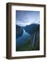 The Dramatic Geiranger Fjord Illuminated at Dusk-Doug Pearson-Framed Photographic Print