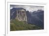 The Dramatic Sass Pordoi Mountain in the Dolomites Near Canazei, Trentino-Alto Adige, Italy, Europe-Martin Child-Framed Photographic Print