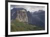 The Dramatic Sass Pordoi Mountain in the Dolomites Near Canazei, Trentino-Alto Adige, Italy, Europe-Martin Child-Framed Photographic Print