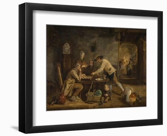 The Draught Players, 1844-Claude Lorraine-Framed Premium Giclee Print