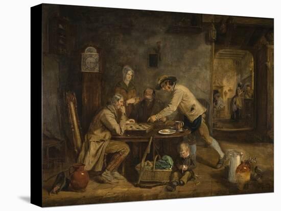 The Draught Players, 1844-Claude Lorraine-Stretched Canvas