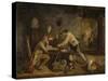 The Draught Players, 1844-Claude Lorraine-Stretched Canvas