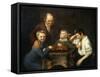 The Draughts Game, 1824-Pyotr Ivanovich Pnin-Framed Stretched Canvas