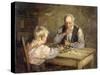 The Draughts Players-Robert Gemmell Hutchison-Stretched Canvas