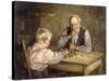 The Draughts Players-Robert Gemmell Hutchison-Stretched Canvas