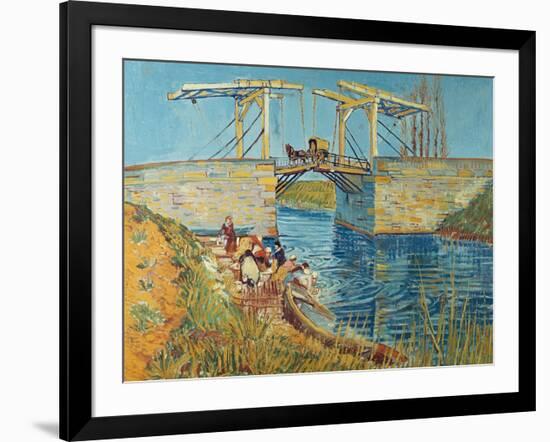 The Draw Bridge, Arles (Le Pont De Langlois), 1888-Vincent van Gogh-Framed Giclee Print