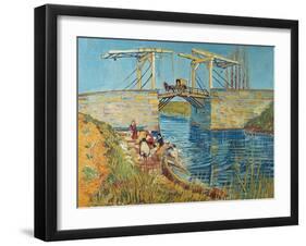 The Draw Bridge, Arles (Le Pont De Langlois), 1888-Vincent van Gogh-Framed Giclee Print