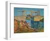 The Drawbridge at Arles with a Group of Washerwomen, c.1888-Vincent van Gogh-Framed Giclee Print