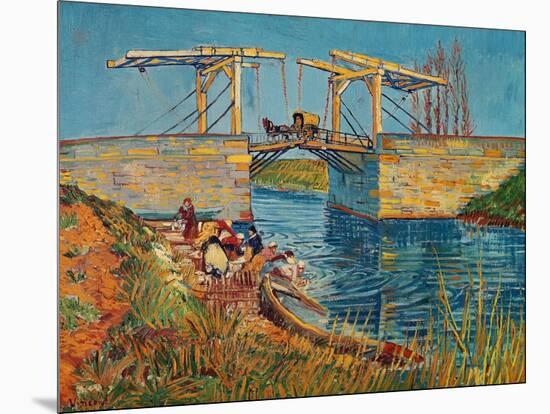 The Drawbridge at Arles with a Group of Washerwomen, c.1888-Vincent van Gogh-Mounted Giclee Print