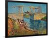 The Drawbridge at Arles with a Group of Washerwomen, c.1888-Vincent van Gogh-Framed Giclee Print