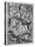 The Drawbridge, from the Series the Imaginary Prisons (Le Carceri D'Invenzion)-Giovanni Battista Piranesi-Stretched Canvas