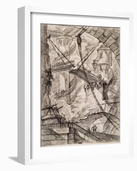 The Drawbridge-Giovanni Battista Piranesi-Framed Giclee Print