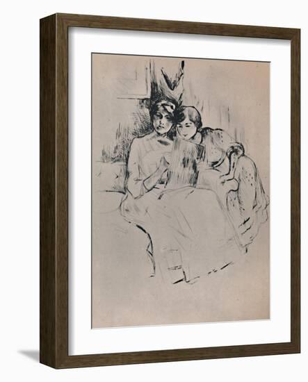 'The Drawing Lesson', c.1888-1890, (1946)-Berthe Morisot-Framed Giclee Print