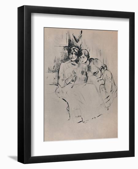 'The Drawing Lesson', c.1888-1890, (1946)-Berthe Morisot-Framed Giclee Print