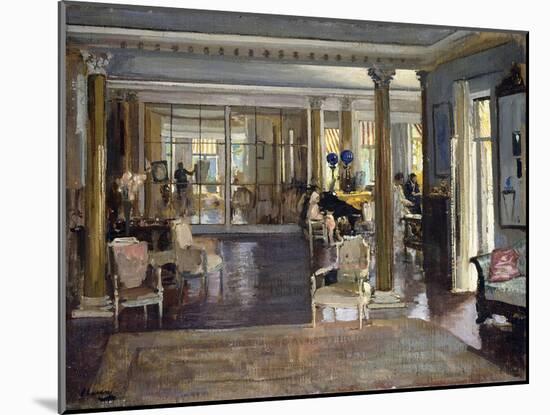 The Drawing Room, Falconhead, 1917-Sir John Lavery-Mounted Giclee Print