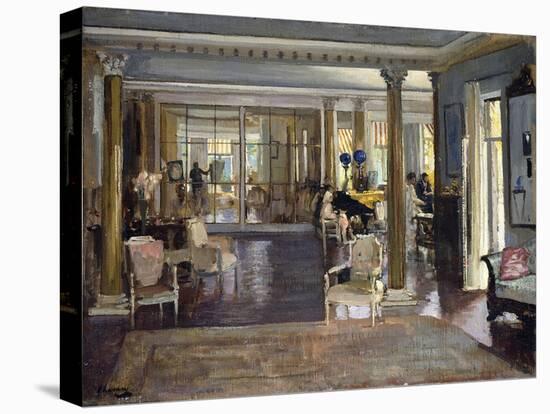 The Drawing Room, Falconhead, 1917-Sir John Lavery-Stretched Canvas