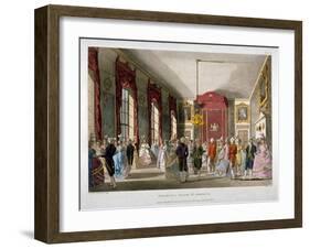 The Drawing Room in St James's Palace, Westminster, London, 1809-Thomas Rowlandson-Framed Giclee Print