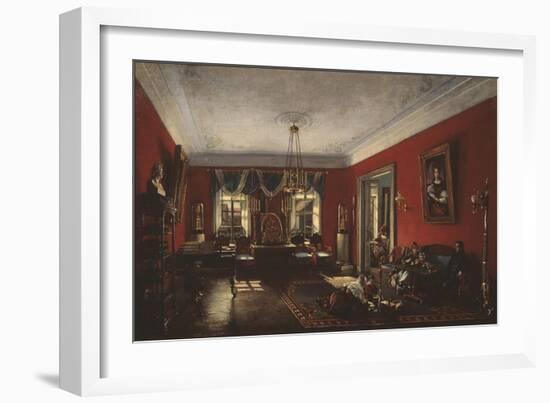 The Drawing Room in the Nashchokin House in Moscow, Early 1840S-Nikolai Ivanovich Podklyuchnikov-Framed Giclee Print