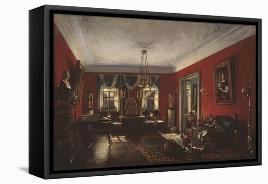 The Drawing Room in the Nashchokin House in Moscow, Early 1840S-Nikolai Ivanovich Podklyuchnikov-Framed Stretched Canvas