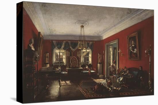 The Drawing Room in the Nashchokin House in Moscow, Early 1840S-Nikolai Ivanovich Podklyuchnikov-Stretched Canvas