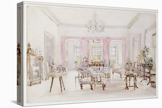 The Drawing Room of Queen's House, Barbados, circa 1880-Col. Lionel Grimston Fawkes-Stretched Canvas