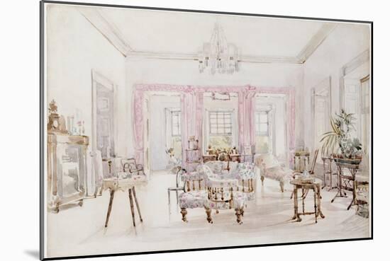 The Drawing Room of Queen's House, Barbados, circa 1880-Col. Lionel Grimston Fawkes-Mounted Giclee Print