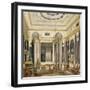 The Drawing Room of the Empress Maria Alexandrovna in the Great Palais in Tsarskoye Selo-Eduard Hau-Framed Giclee Print