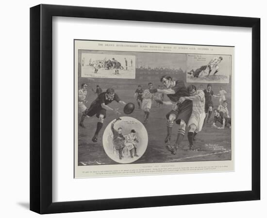 The Drawn Inter-University Rugby Football Match at Queen's Club, 13 December-Ralph Cleaver-Framed Premium Giclee Print