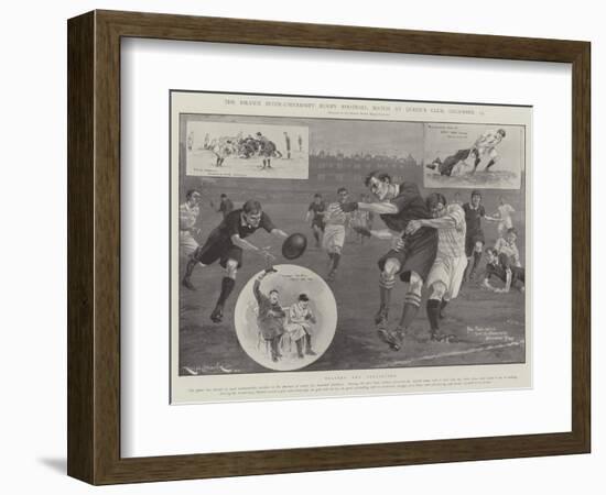 The Drawn Inter-University Rugby Football Match at Queen's Club, 13 December-Ralph Cleaver-Framed Giclee Print